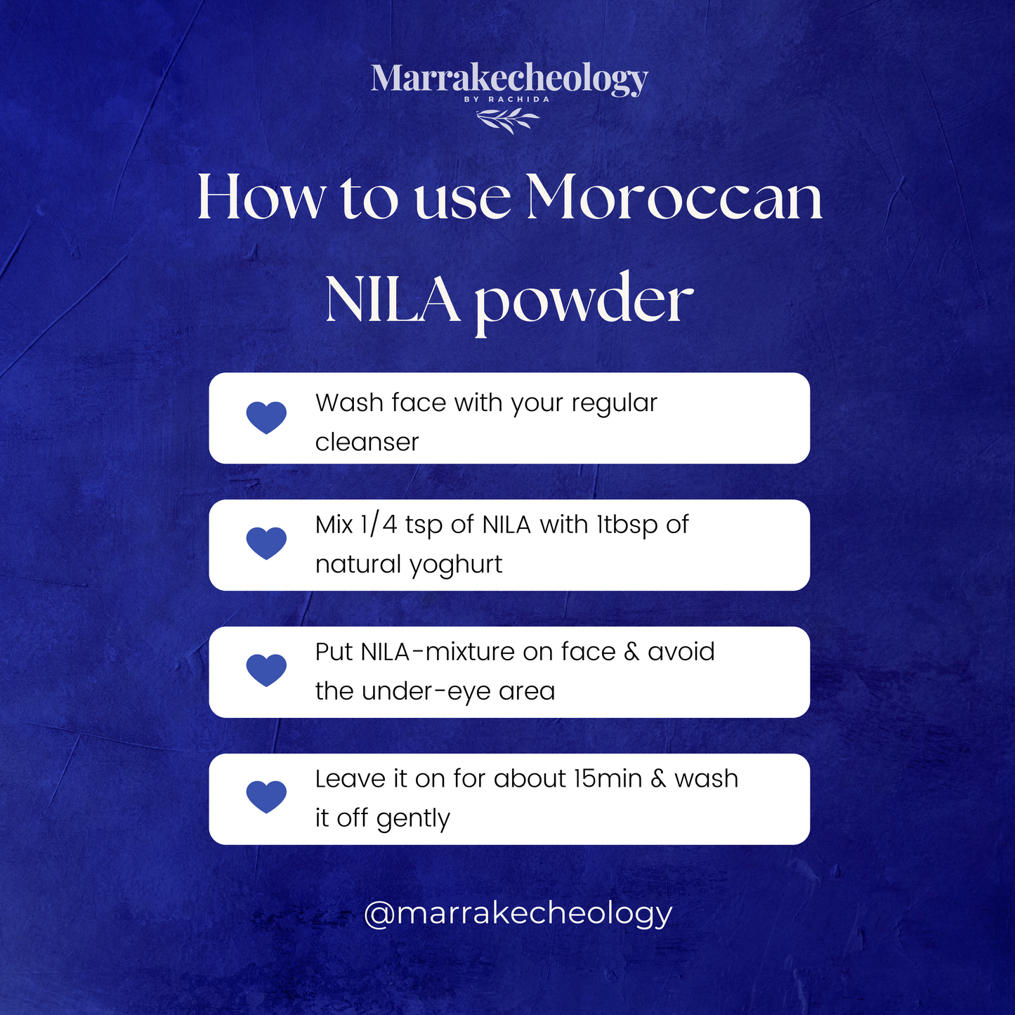 Set NILA Moroccan blue powder mask + bamboo spoon