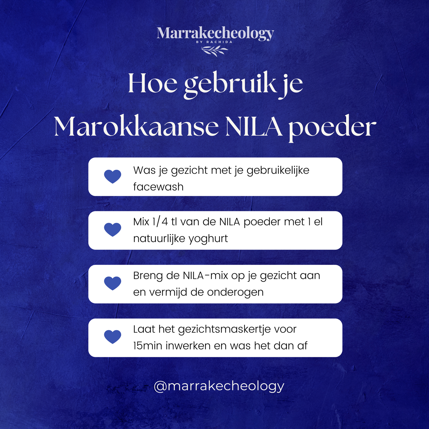 Set NILA Moroccan blue powder mask + bamboo spoon