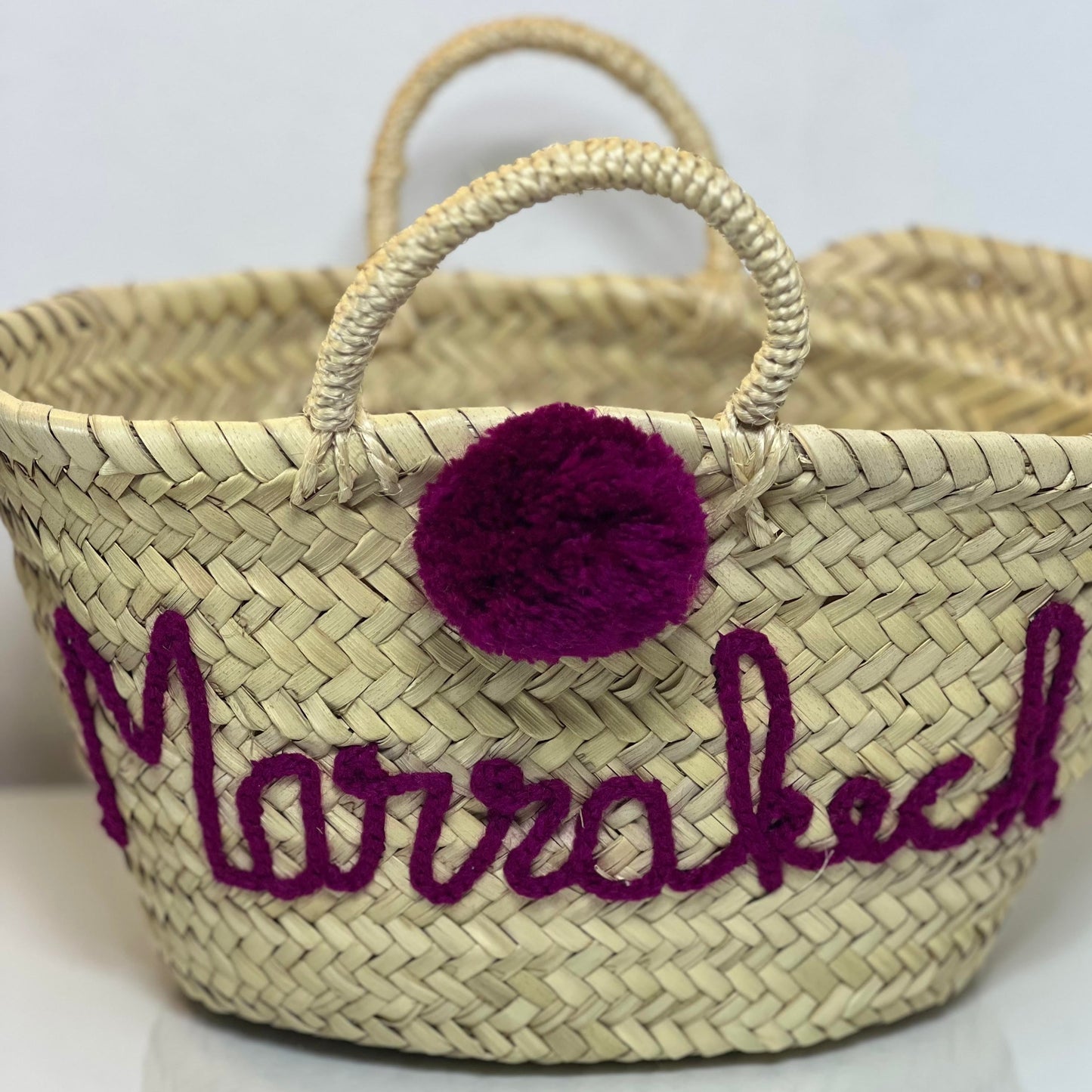 MINI BEACH BASKET "Marrakech" - purple