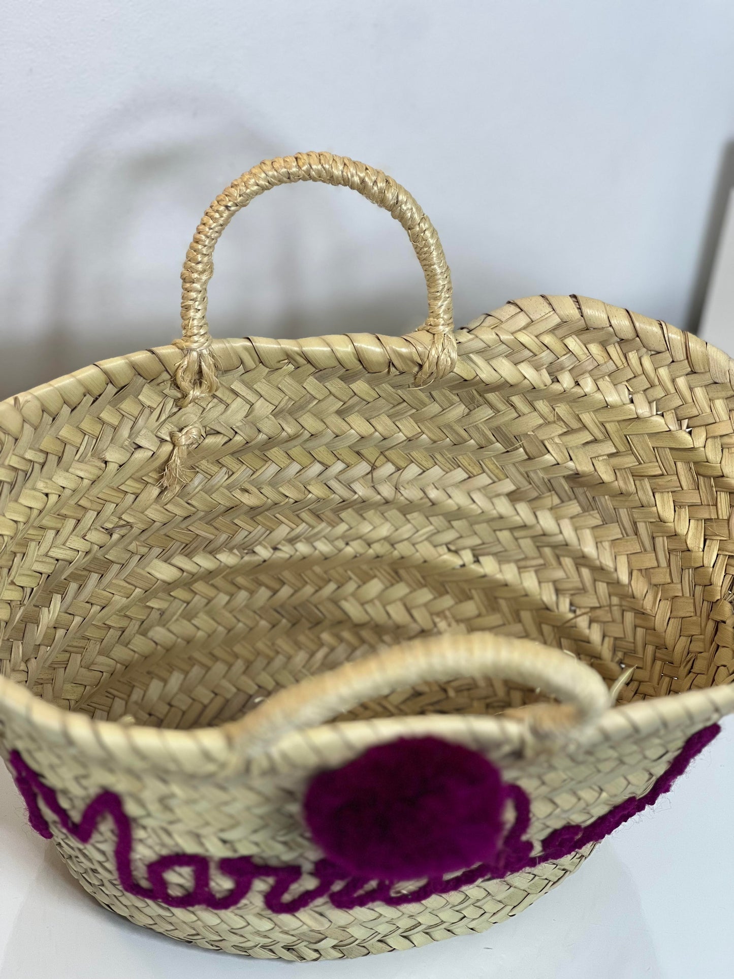 MINI BEACH BASKET "Marrakech" - purple