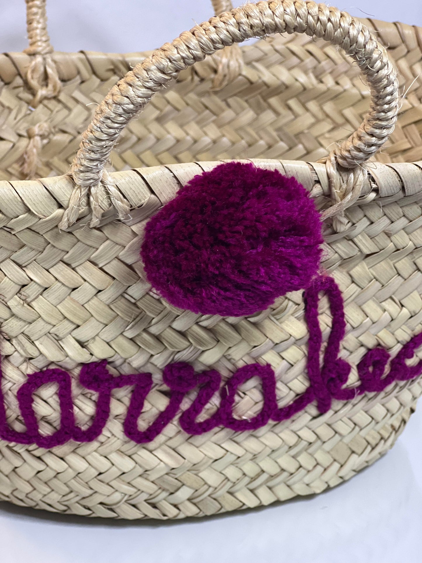 MINI BEACH BASKET "Marrakech" - purple