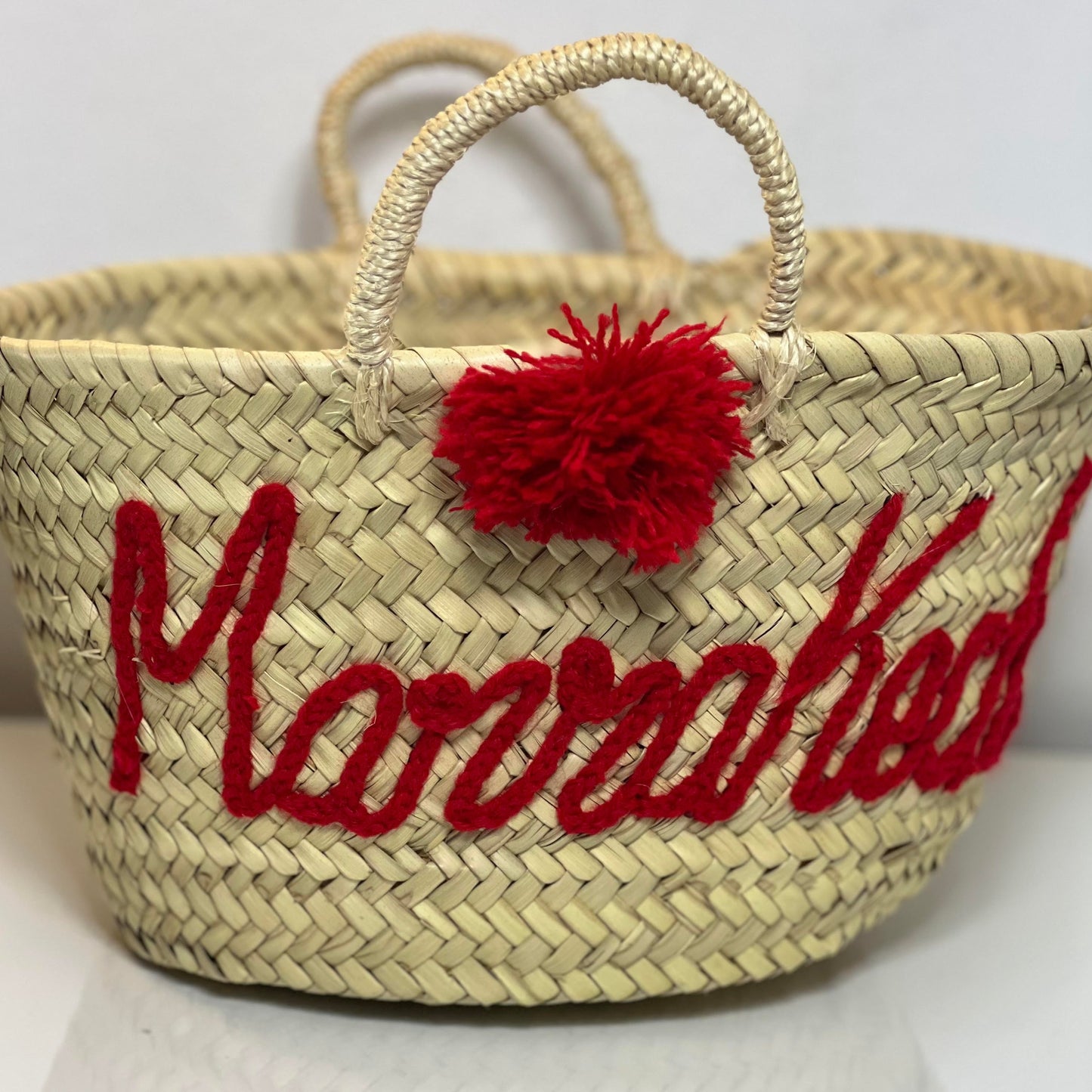 MINI BEACH BASKET "Marrakech" - red