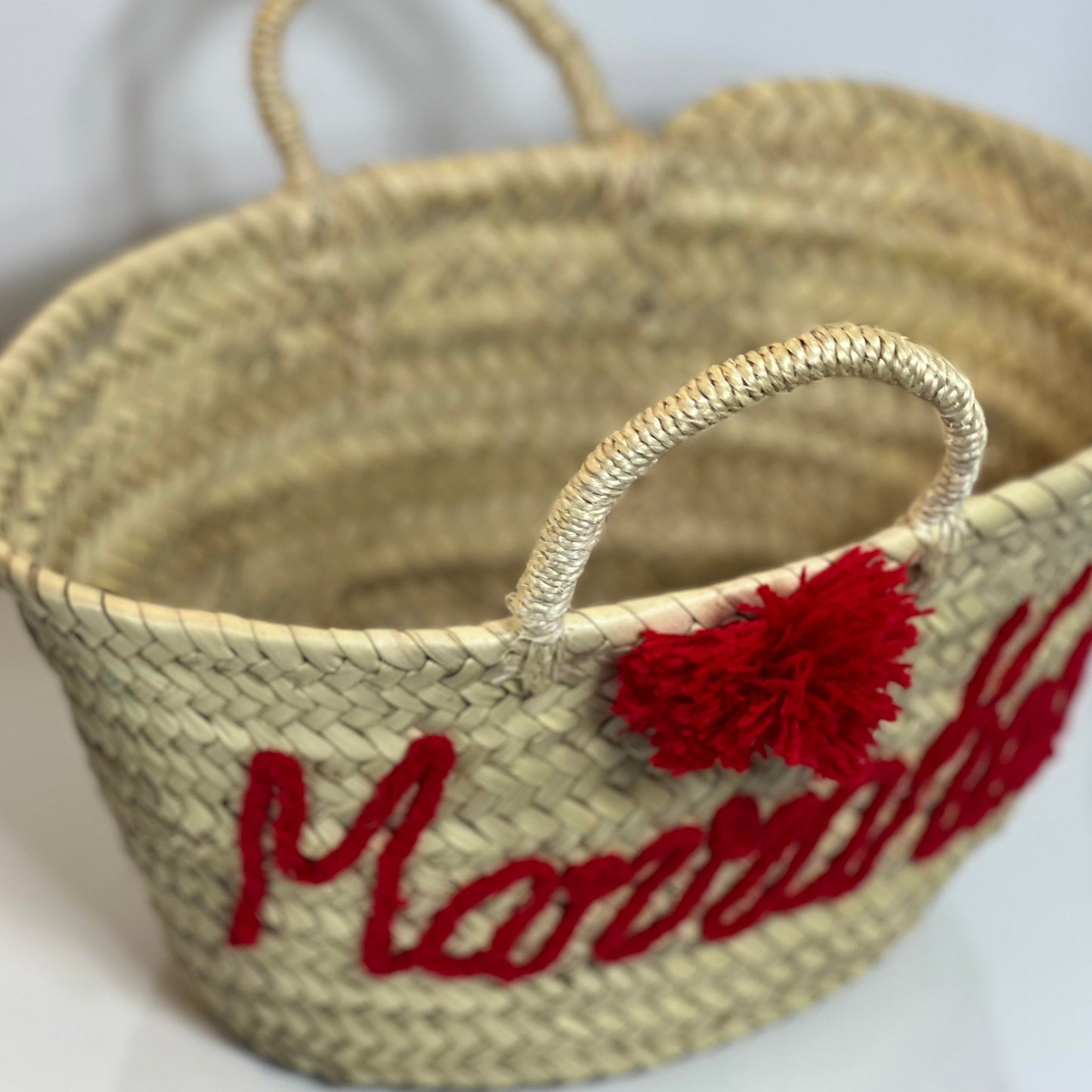 MINI BEACH BASKET "Marrakech" - red