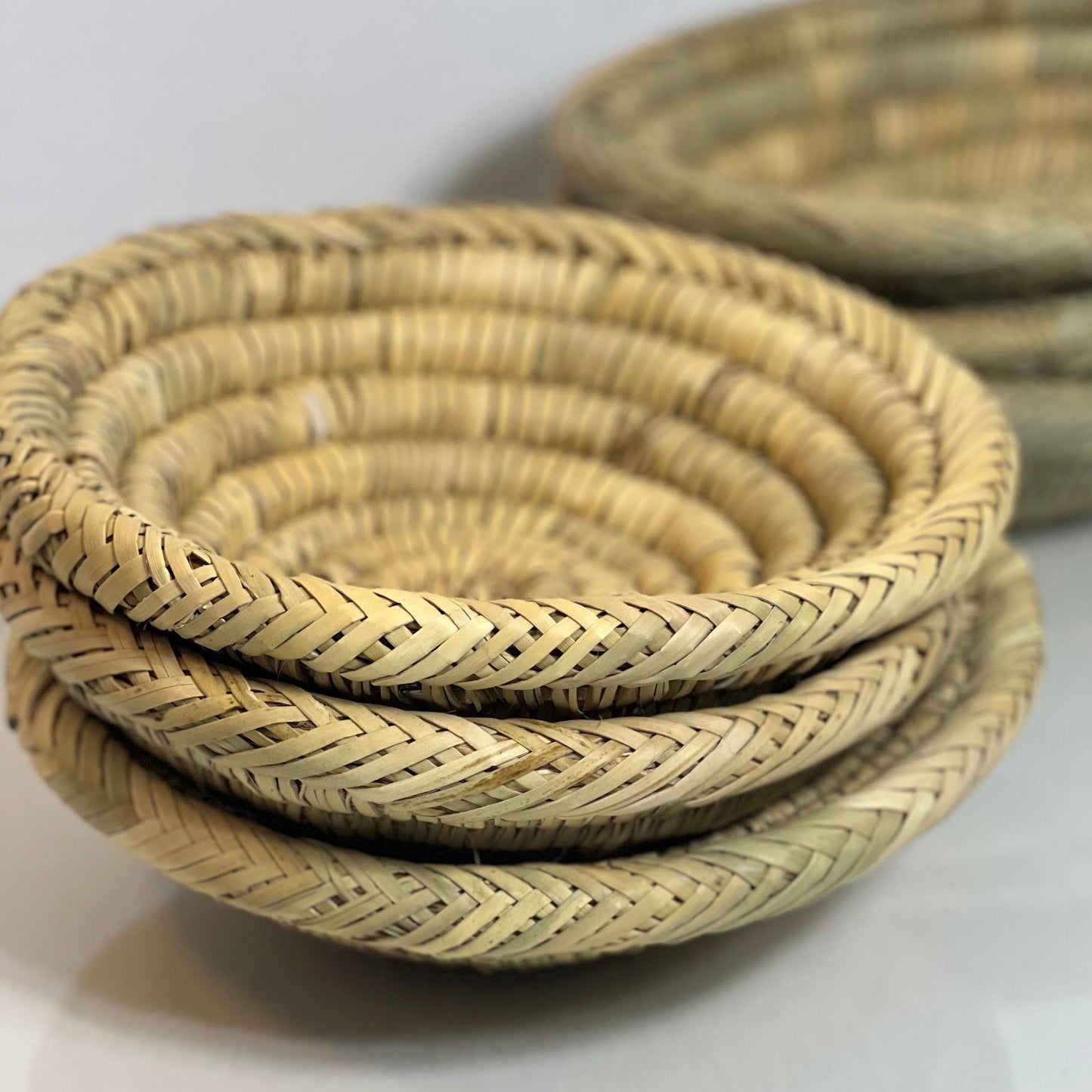 NATURAL MOROCCAN BASKET (round)