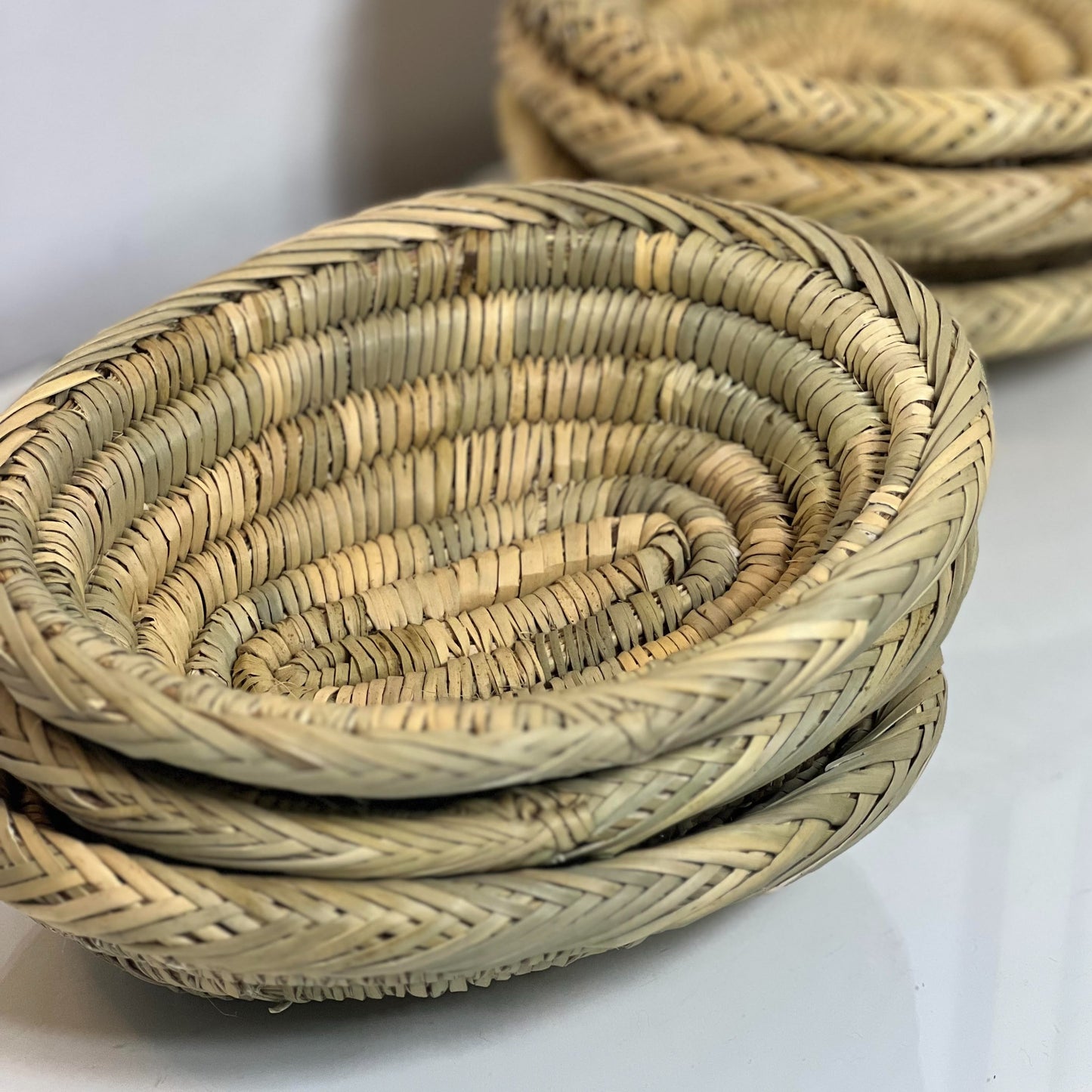 NATURAL MOROCCAN BASKET (oval)