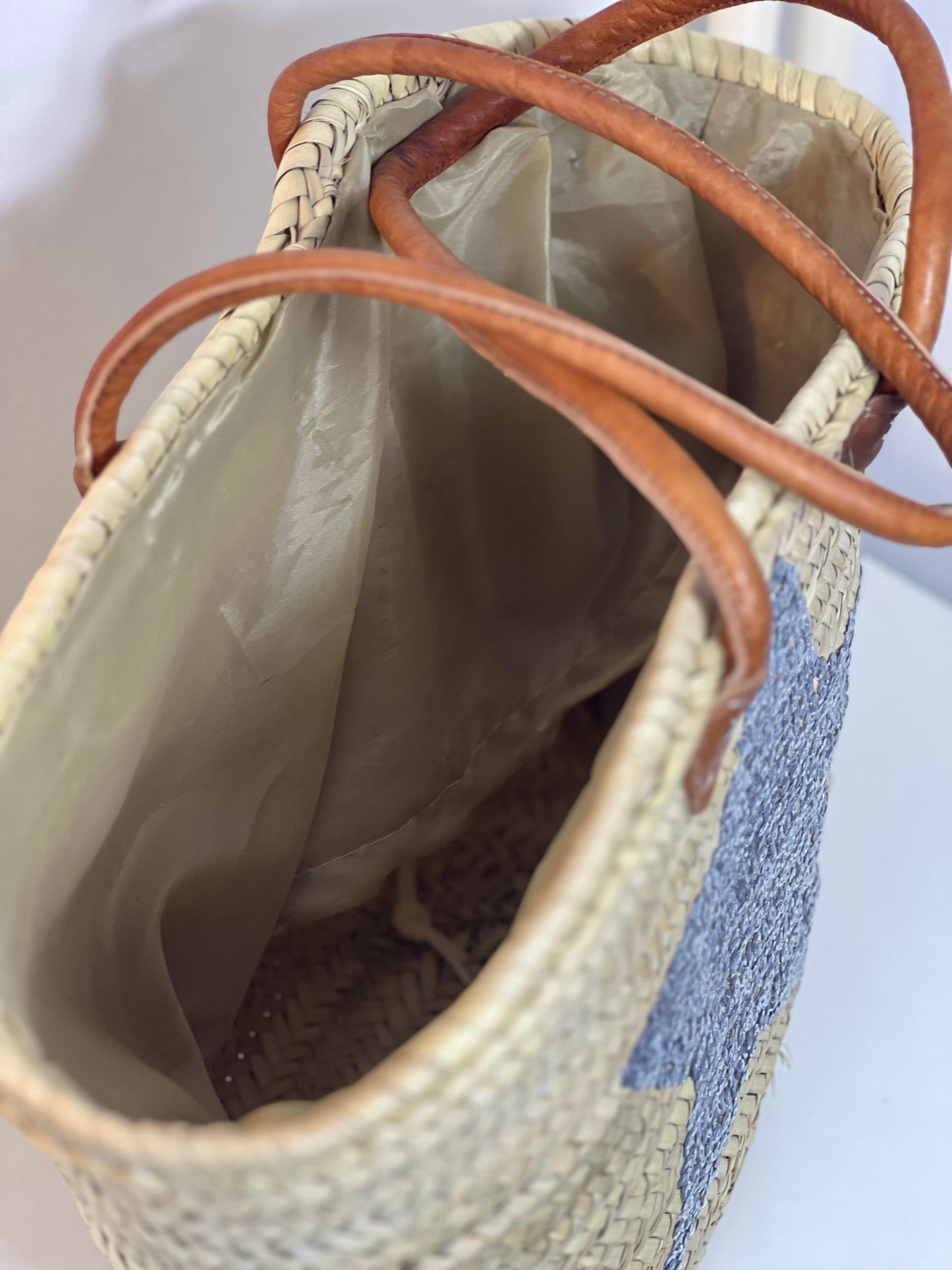 LARGE BEACH BAG WITH SILVER SEQUIN STAR