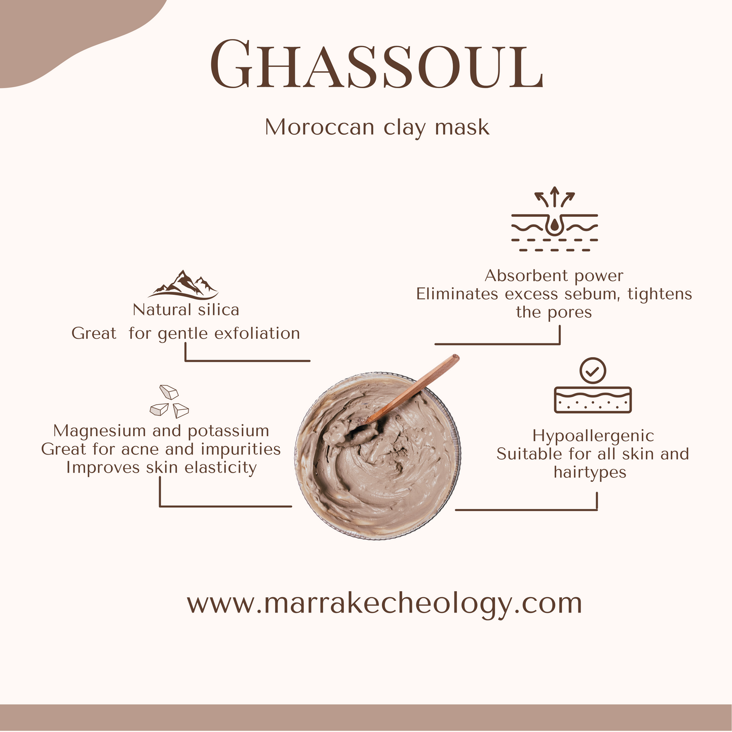 GHASSOUL Moroccan lava clay mask 200g