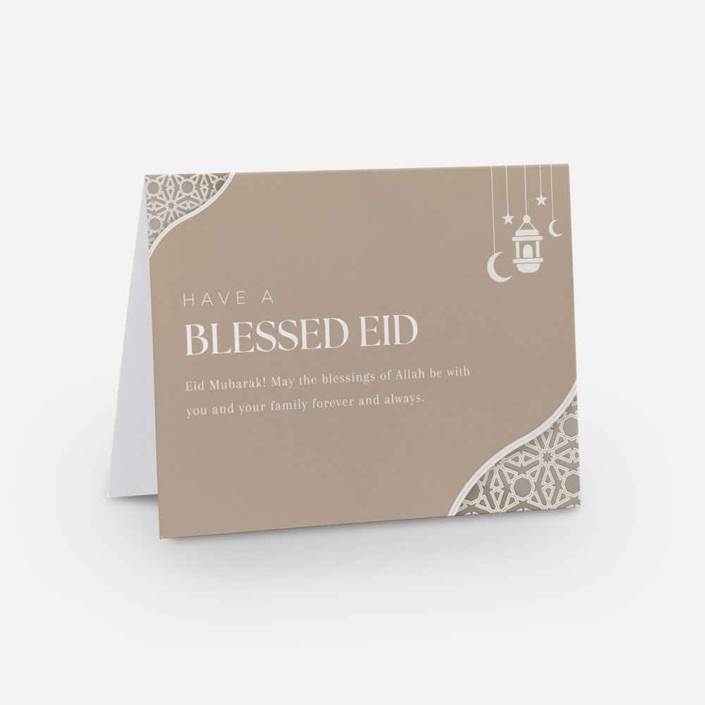 Blessed Eid greeting card